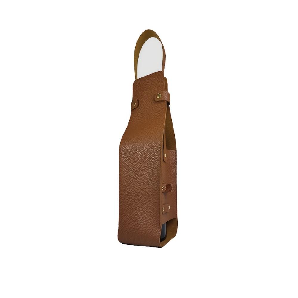 Single‑Pack PU‑Leather Wine Bottle Bag,Luxury Gift Pouch for Wine,Champagne,Rum,Vodka,Fashion Gift Bag for Bar & Party