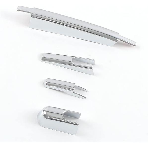Car Accessories Fit for Toyota Highlander 2020 2021 2022 2023 2024 2025 Rear Window Wiper Cover Trim (Glossy Chrome Style) ABS 4PCS