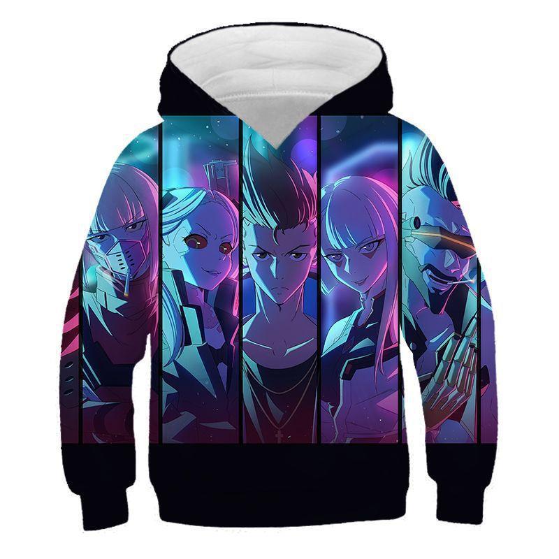 Cyberpunk Cyberpunk, Edge Walker Children's Hooded Sweater 3D Digital Printing Children's Jacket Men
