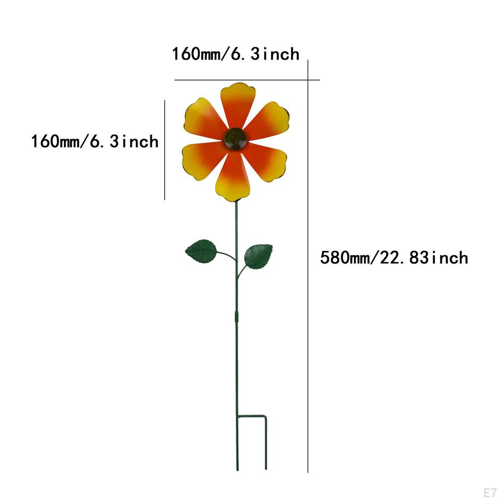 Decorative Garden Stake Pinwheels Art Spring Decoration for Patio Planter