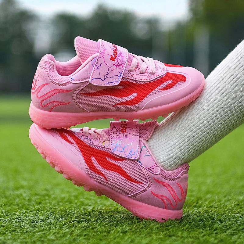 Çocuk Futbol Ayakkabıları Profesyonel Futbol Suni Çim Ayakkabıları Çocuk İçin Nefes Alabilir Futsal Antrenman Ayakkabıları Futbol Çocuk Kız Boyut 29-39