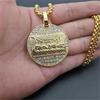 Edelstahl Letztes Abendmahl Anhänger Goldfarbe Iced Out Bling Zirkon Runde Halskette Für Männer Vatertag Geschenk Hip Hop Schmuck