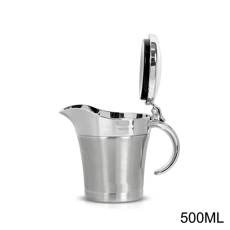 

Соусница для стейка из нержавеющей стали 304, соусница с двойными стенками, изолированная трубка для приправ, стакан для сока, соусница, горшочек для джема, кетчупа