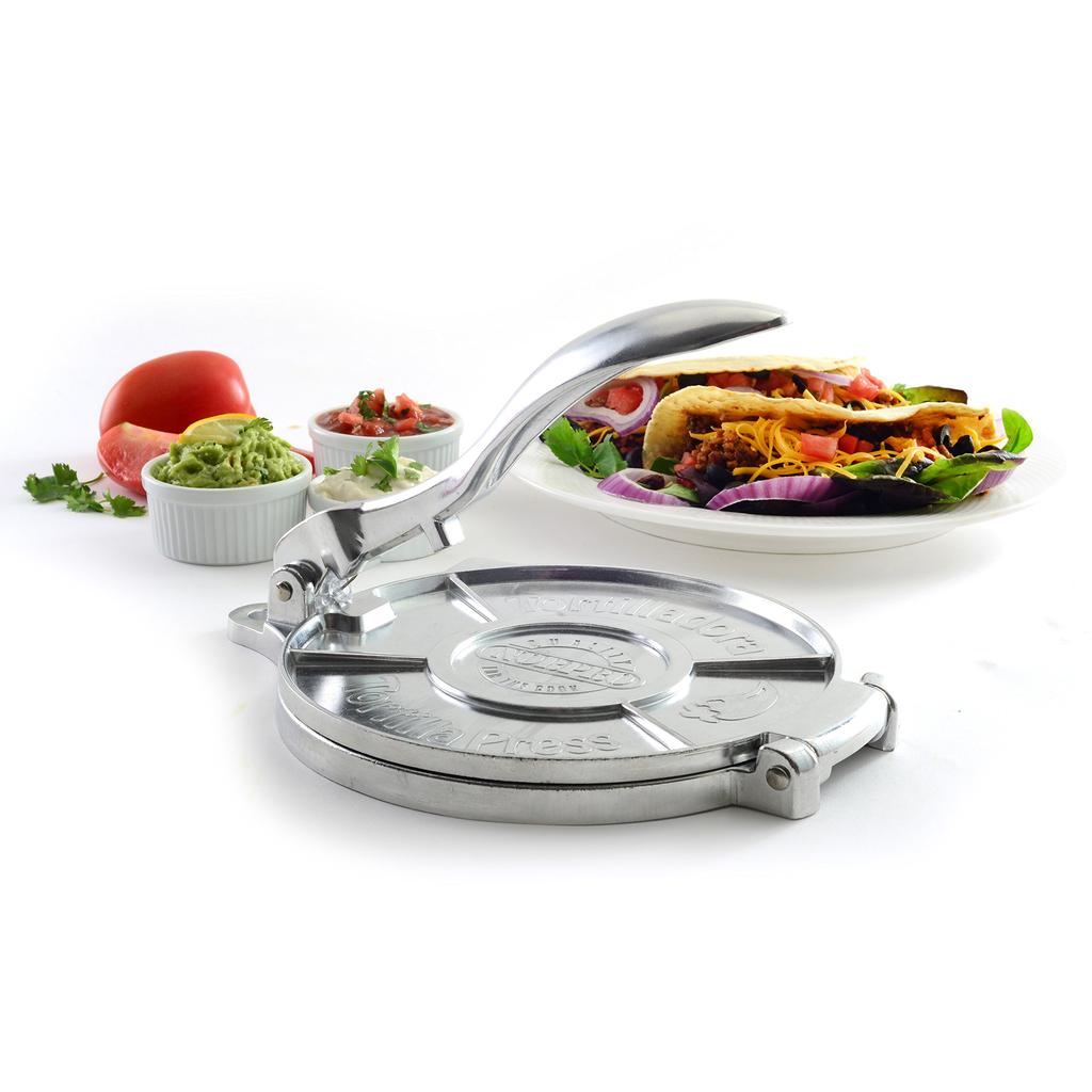 Nopro Tortilla Press Taco Kitchen Kitchen Utensils Cooking Utensils Restaurant Mexican Food Silver 26 X 20 X 1068 (Large) 5.5cm