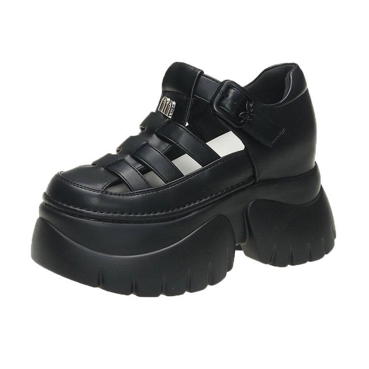 Fashion Hollow Summer Sandals Wedge Heels Sneakers Women High Platform Beach Flip Flops Casual Breathable Walking vulcanized shoes