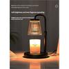 Smart Adjustable LED Wax Melting Lamp & Aromatherapy Diffuser-dimmable Warm Light, Flicker-free Reading, Sturdy Wood/glass Des