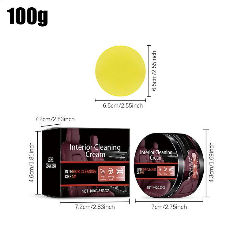 Car Leather Repair Cream Automotive Interior Leather Cleaning Cream Multifunctional Car Interior Cleaner Paste For Seats Luggage