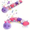 Baby Musical Caterpillar Plush Toy with Crinkles and Rattles Sensory Learning Toy for 0+ Months Infants Newborn Boys and Girls