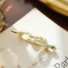 Zinc Zinc Alloy Zodiac Snake Brooch Zircon Metal Snake Lapel Pin Rhinestone Animal Collar Pins  Jewelry Gifts