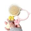 Cute Bow Cat Paw Mirror Comb: Portable 2-in-1 Air Cushion Massage Comb for Soft Girls