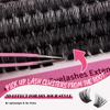 C Curvature Diy Segmented Single Cluster Of False Eyelashes 8-18Mm Thick Curled Eyelashes