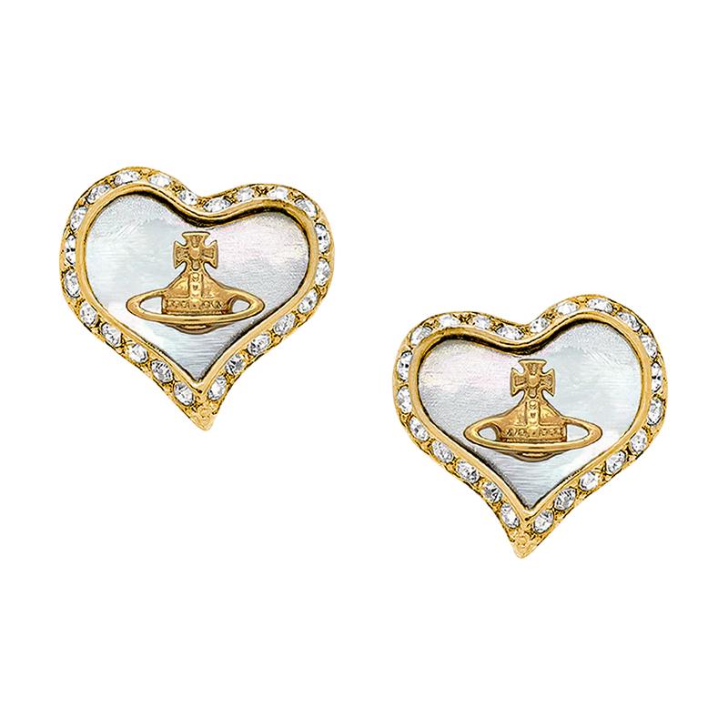 

Vivienne Westwood Heart Design Brass Earrings Unisex Earrings 62010074-02R782 Box+Shopping Bag
