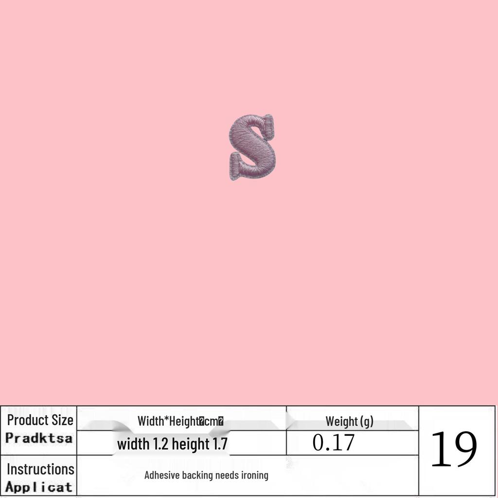 Pink English Letter Iron-on Embroidery Cloth Patch for Clothing