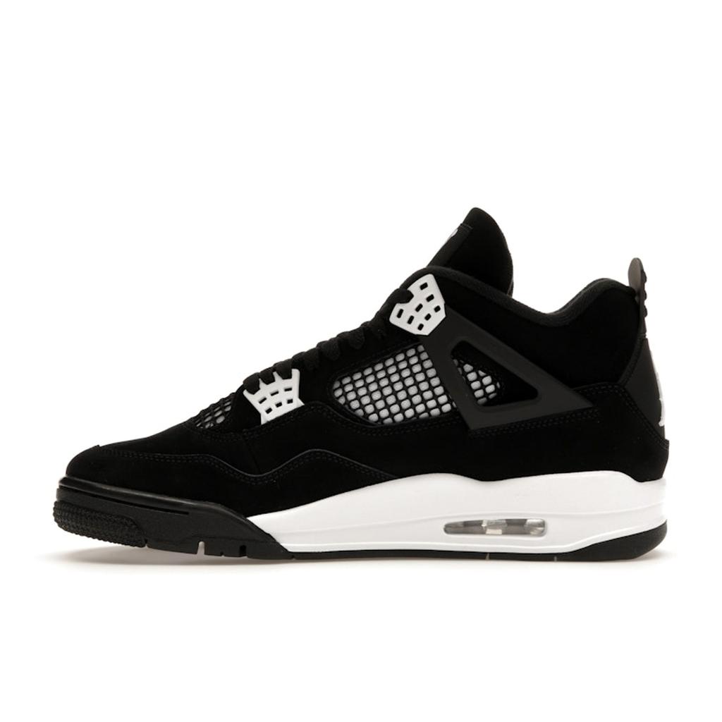 Air Jordan 4 Retro White Thunder Unisex Sneakers Black FQ8138-001