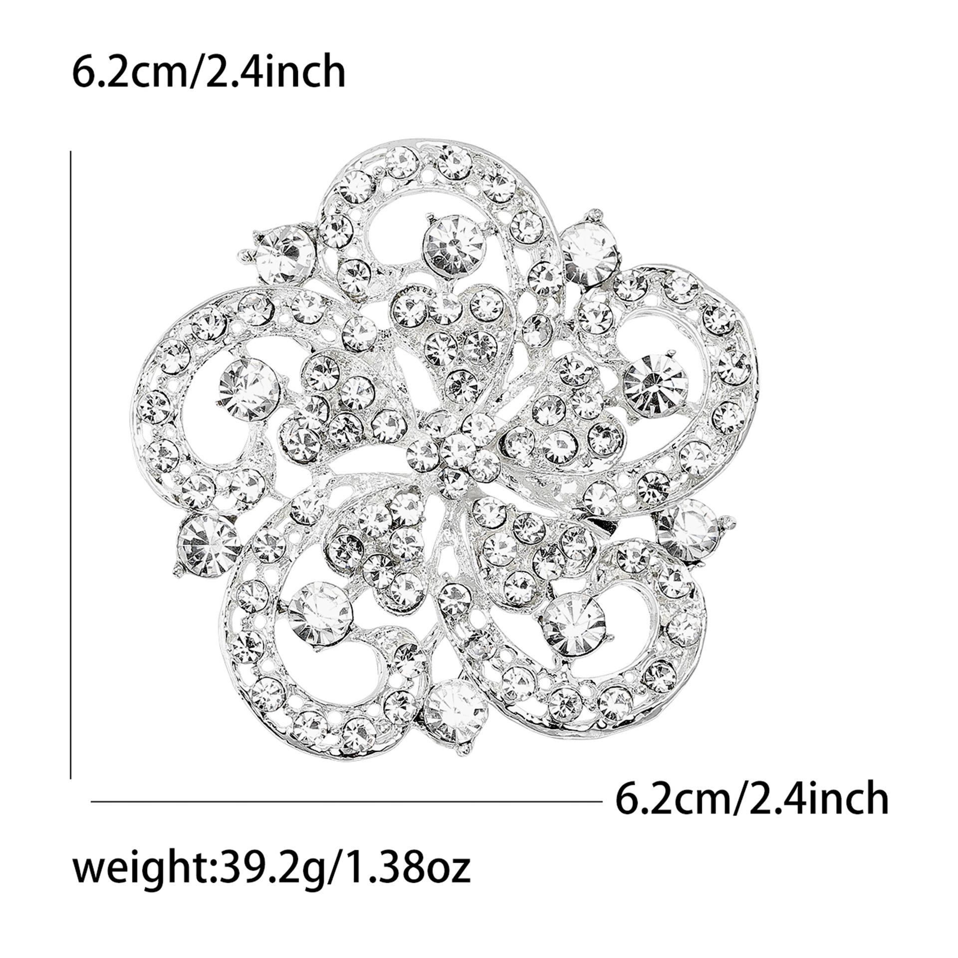 

Высококачественная модная брошь-цветок из сплава со стразами, темпераментная универсальная женская меховая шаль, корсаж, ювелирное украшение на булавке