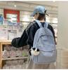 Minimalist Corduroy Backpack - Cute Japanese & Korean Style for Girls