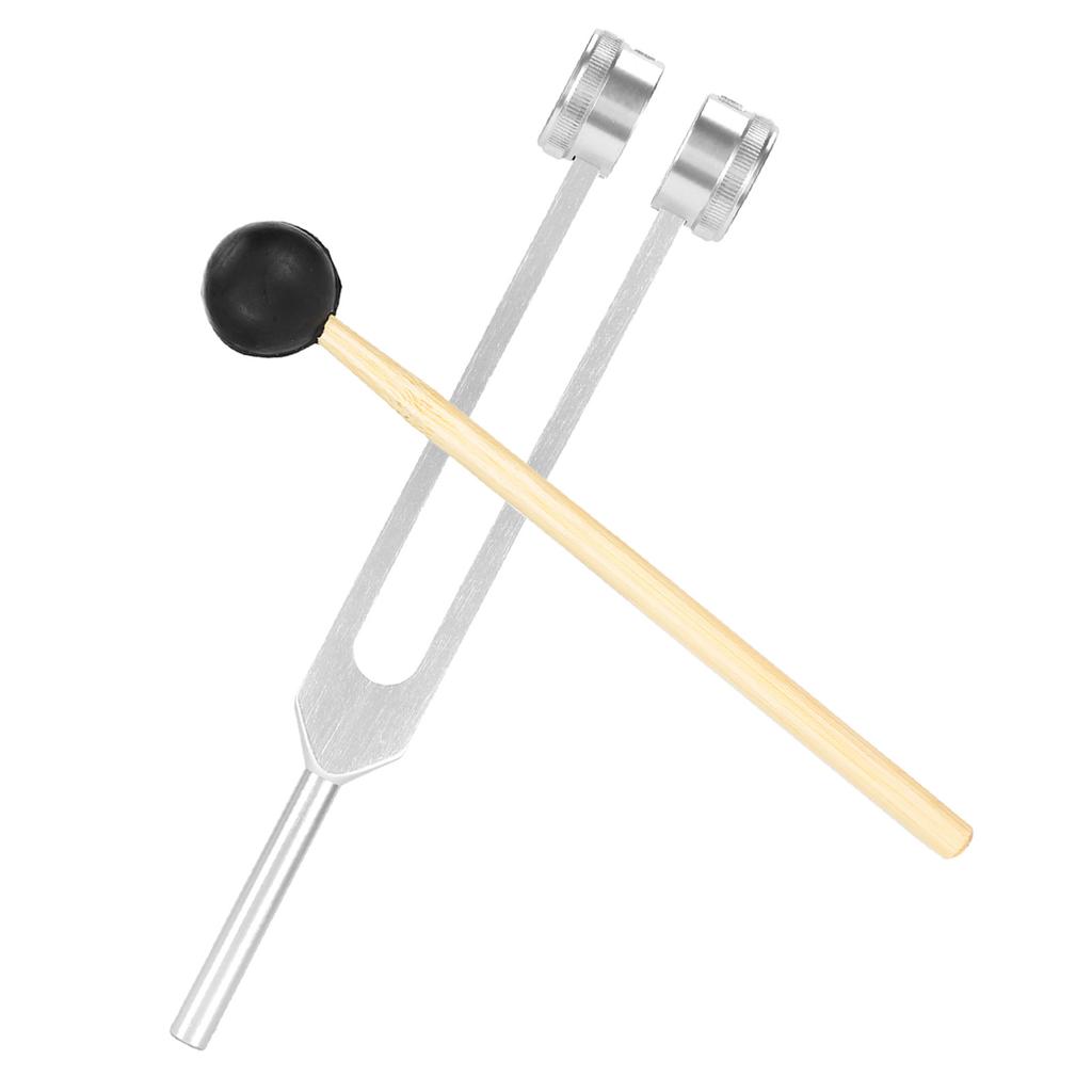 Stimmgabel Hammer Werkzeugset Diagnosewerkzeug für Klangheilungstherapie Gesunde Pflege Silber