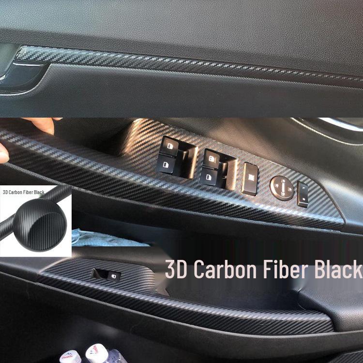 Carbon Fiber Center Console Gear Stickers for 2017-2020 Elantra Interior Enhancement