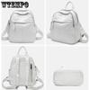 WTEMPO Designer Marke PU Leder Frauen Rucksack College Schule Rucksack Tasche Mode Reise Schulter Tasche Casual Buch Tasche