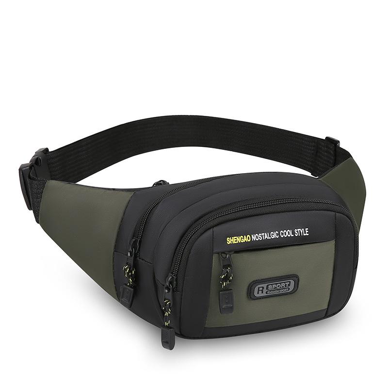 Multi Layer Practical Mobile Phone Pocket Oxford Fashion Wear Resistant Men's Chest Bag Outdoor Simple and Lightweight Shoulder Crossbody Bag.