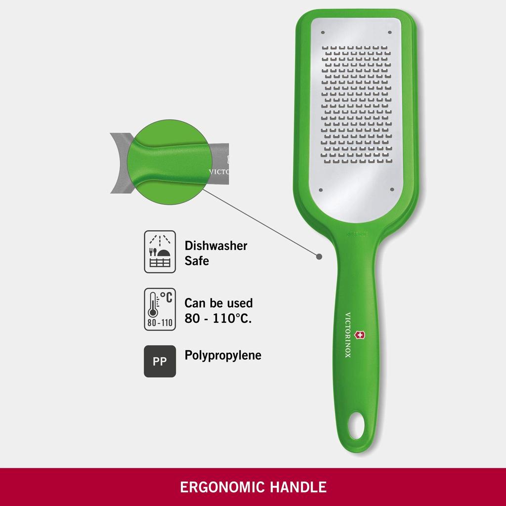 VICTORINOX 28cm Fine Dishwasher with Specially Treated Sharp Grater, Safe, Green, Blades, 7.6082.4