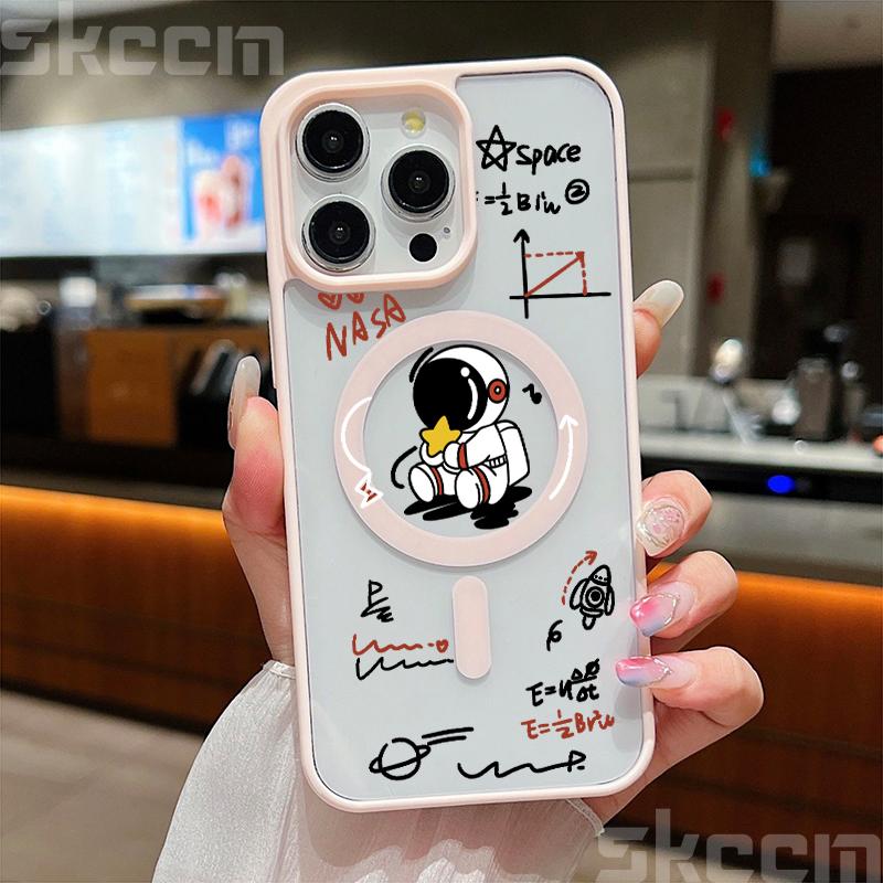 

Magnetic For Magsafe Astronaut Phone Case For Samsung Galaxy S25 Ultra S24 Plus S23 FE S22 Highend Luxury Quality Shockproof Hard Matte Cover S25 Ultra