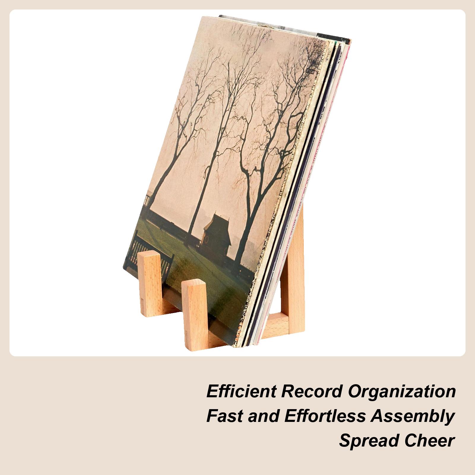 

Классический держатель для виниловых пластинок из массива дерева Стенд для демонстрации LP-альбомов Стильный деревянный стенд для хранения и демонстрации виниловых пластинок Вмещает 10-15 альбомов CN