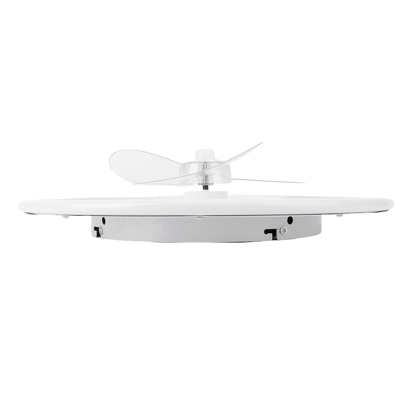 LED Ceiling Light with Fan 19.6 Inch 3000K to 6000K Dimmable 6 Speeds Modern Round Ceiling Fan Light with Remote for Bedroom Kitchen