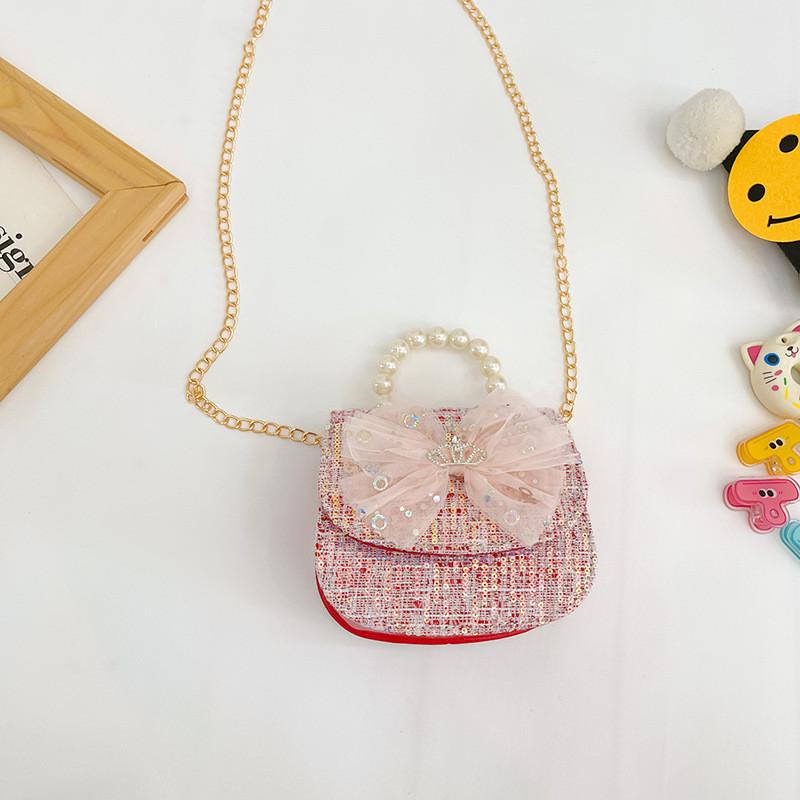 Adorable Mini Canvas Children's Crossbody Bag With Cute Bow And Chic Design