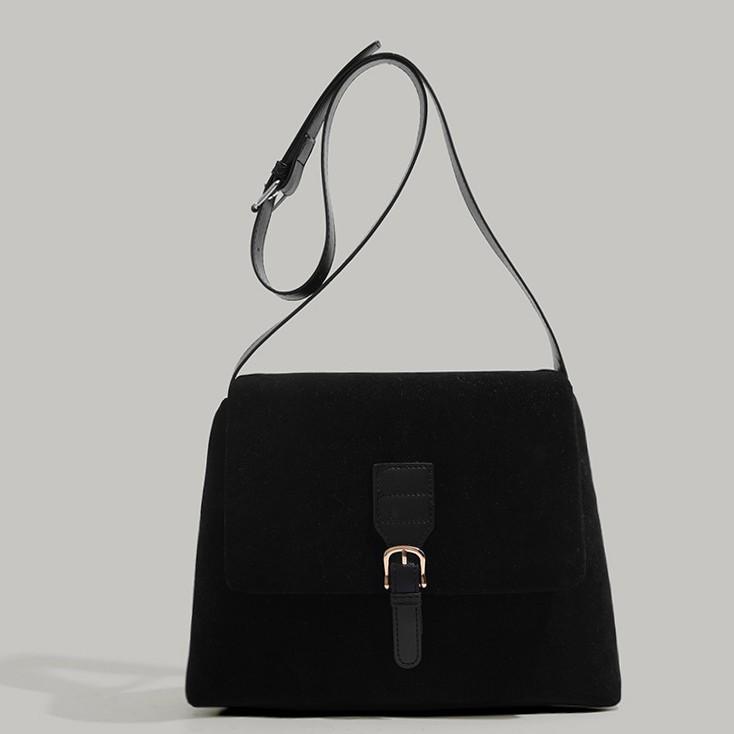 

Korean Style Autumn Winter 2024 New College Style Women s Bag Retro Suede Single Shoulder Underarm Bag Versatile Casual Crossbody Bag Trendy чёрный