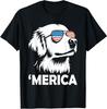 Golden Retriever 4th of July Merica T-Shirt