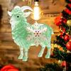 Christmas Ornament Gift Ideas Sheep Hanging with Snowflake Decor, 2D Flat Acrylic Pendant Festive for Family Rope Holiday Tree Party Supplies Home And