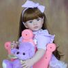 Lovely 60cm Soft Cloth Body Reborn Toddler Doll Cosplay Girl Lifelike Long Hair Princess Imitation Baby Dolls for Kids Play House Toy Surprise Present