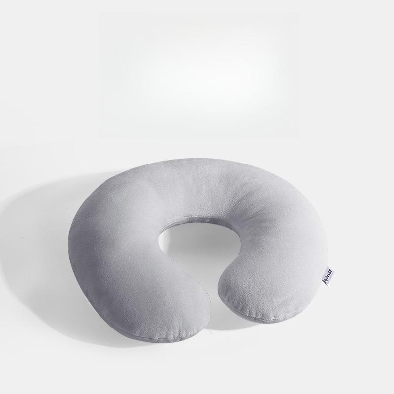 Company Gift Office Travel Use Solid Color PP Cotton U Shaped Pillow Plush Neck Support Pillow