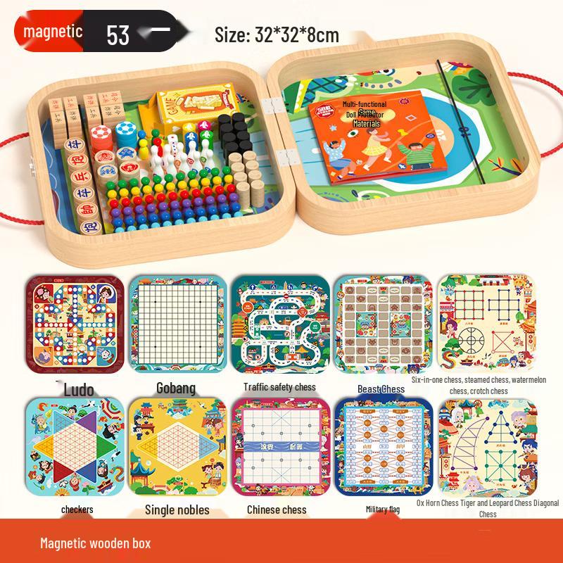 Mussels Wooden Magnetic Multi-Game Set