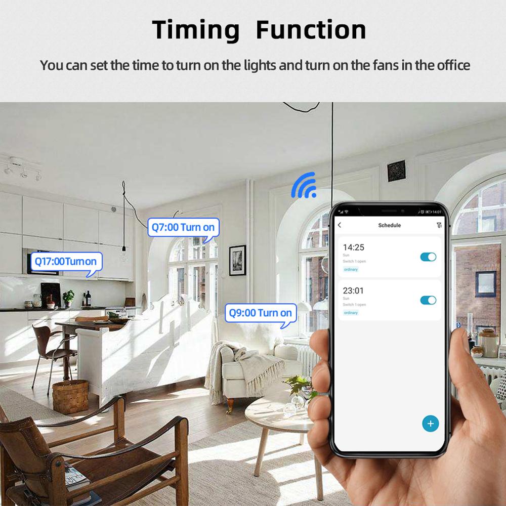 4CH RF Smart Switch 12V 24V 220V AC DC WIFI Tuya Remote Control 433 Light Switch 10A Rele Relay Self-locking Interlock Inching