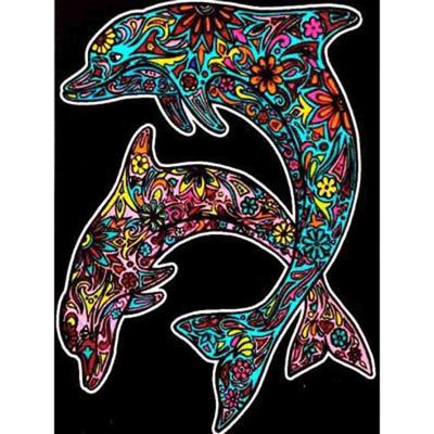 Pittura Diamante 5D Immagini Delfini di Strass Ricamo Diamante Animali Pittura Decorazione Casa
