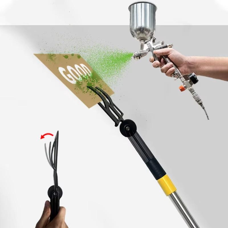 Baffle Holder With Extension Pole Rotation For Paint Color Separation Prevent Splashing Detachable Cleaning Tool Set