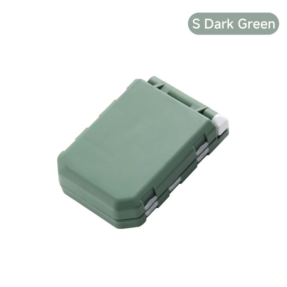 Large Capacity Fishing Tackle Box Easy Carrying Bait Hooks Box Waterproof Storage  Bait Storage Dark Green-S