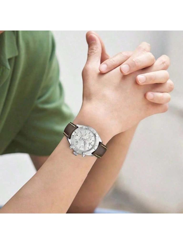 Tissot Mouvement à quartz série PR100, montre homme étanche 100m, modèle Ceres, cadran blanc, boîtier en acier inoxydable, véritable T101.617.16.031.00