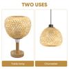 Woven Bamboo Lamp Shade 10cm 4cm Hole Lampshade Rustic Decorative Bamboo Lamp Cover For Table Lamp Chandelier Pendant Light