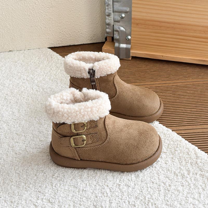 Girls' Plus Velvet Winter Snow Boots