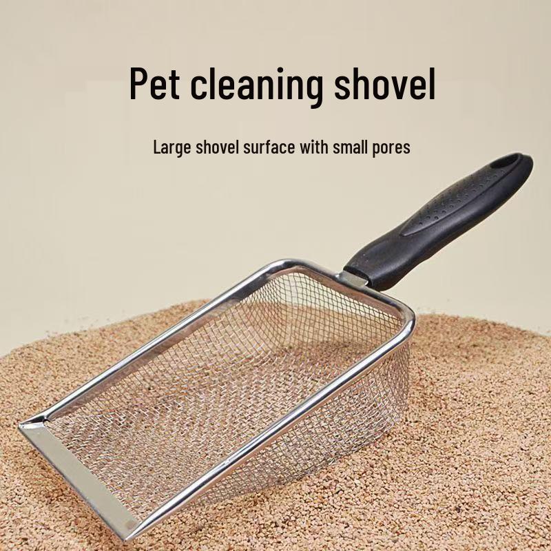 Upgraded Large Stainless Steel Cat Litter Scoop with Fine Holes
