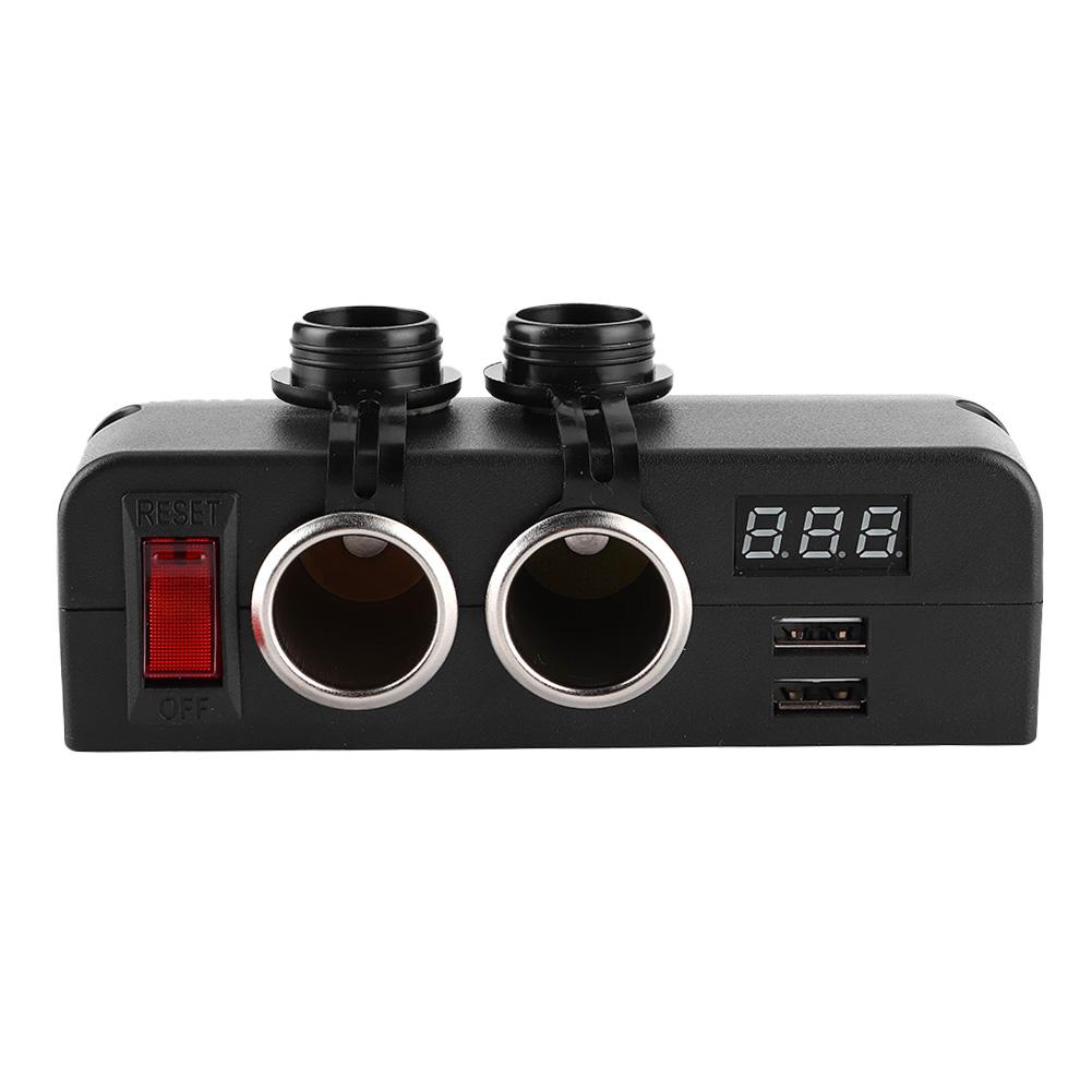 

Разветвитель прикуривателя 3 в 1, многофункциональное автомобильное зарядное устройство USB, адаптер питания с вольтметром