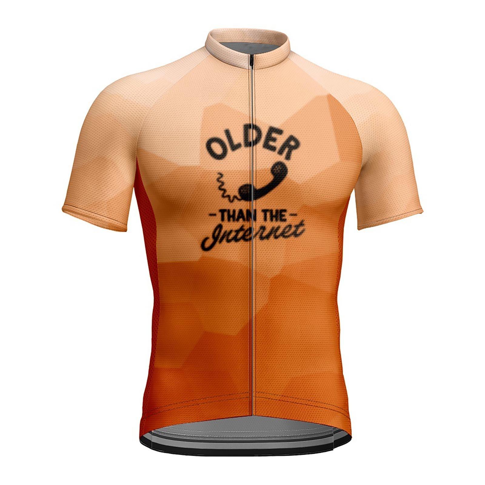 

Летний мужской велосипедный костюм с короткими рукавами и эластичным облегающим верхом с 3D-принтом XXXXXL оранжевый