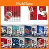 Luxurious Christmas Shower Curtain Toilet Seat Cover Mat Pads Rug Set For Festive Bathroom Decoration