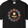 Zodiac Constellation Wheel T-shirt | Astrology Signs Graphic Tee