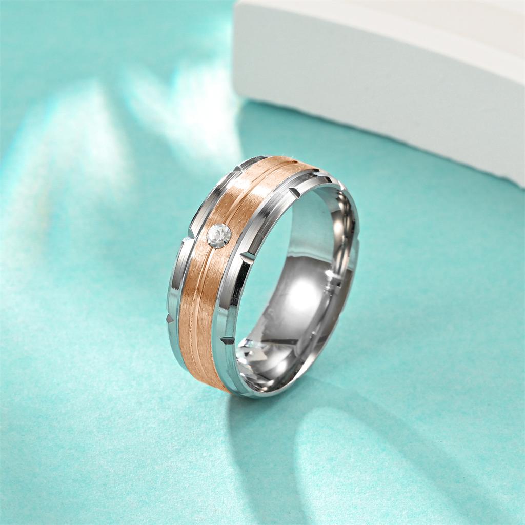 Fashionable and Versatile Men's Light Luxury Simple Temperament Stylish Couple Ring