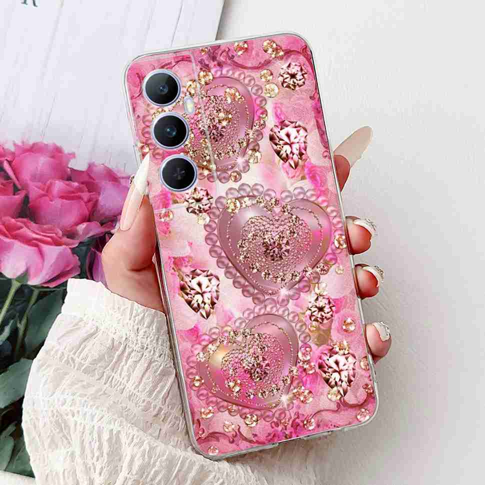 For Realme C65 Case Cute Cartoon Butterfly Cover Soft Silicone Phone Case Fundas For Realme C 65 C65 RealmeC65 4G Bumper