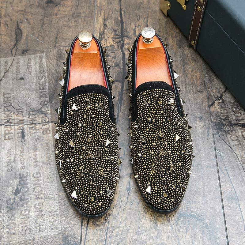 Fashion Street Style Men Slip On Footwear Stylish Abiye Office Man Loafers Wedding Party Mens Dress Shoes Breath Driving Lazy Moccasins